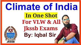 Climate of India  VLW Classes  All jkssb exams [upl. by Eltotsira]