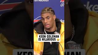 New Bills rookie WR Keon Colemans first press conference is comedy 😂 via wkbwbuffalo [upl. by Schlenger]