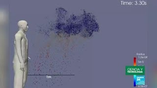 Así se expanden las partículas de Covid19 en el aire según un estudio japonés [upl. by Dazhahs]