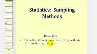 Statistics Sampling Methods [upl. by Berfield474]