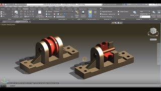 Mechanical modeling tutorial in AutoCAD  Assemble parts [upl. by Eidnas126]