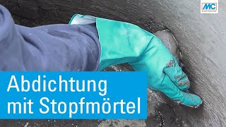 Punktuelle Abdichtung mit Stopfmörtel  abdichten mit ombran W [upl. by Bysshe602]