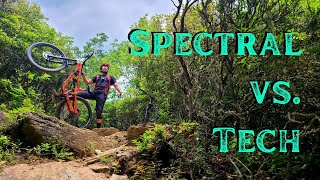 CAN THIS BIKE HANDLE TECH  2022 Canyon Spectral 29 AL 6 Review  Mountain Biking Pisgah Forest NC [upl. by Aihsinyt221]