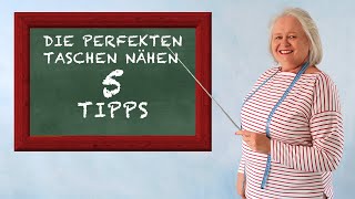 5 Tipps fürs Tasche nähen damit Deine Tasche perfekt wird [upl. by Alyakem829]