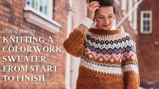 Knitting and Designing a Colorwork Sweater From Start to Finish [upl. by Sharia]