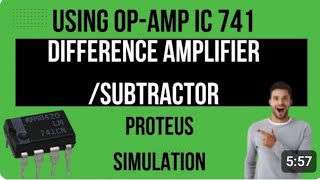 Difference Amplifier using op amp [upl. by Nellad201]