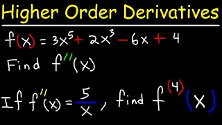 Higher Order Derivatives [upl. by Aubrette879]