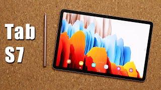 Samsung Galaxy Tab S7  Unboxing Setup and Initial Review [upl. by Aihsemaj]