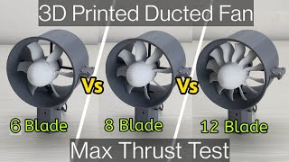 DIY 80 mm Electric Ducted Fan  3D Printed  Thrust test comparison [upl. by Chloris]