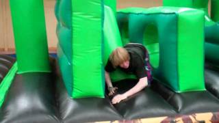 Inflatable assault course at Potters Leisure Resort [upl. by Nylessoj672]