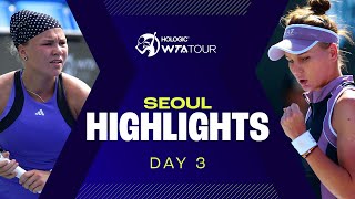 Shnaider Kudermetova sisters amp Kostyuk feature on Day 3 at Seoul 2024  WTA Match Highlights [upl. by Ardaed]