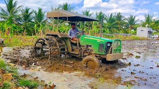 John Deere 5204 Puddling for Planting Rice  Full Features and Specifications [upl. by Meelas]