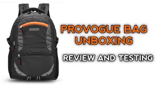 Provogue 35 L Laptop Backpack Unisex Bag With Rain Cover  Provogue bag review and Testing 2022 [upl. by Pare895]