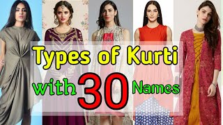 Top 30 designer kurti 2019Types Of Kurti for girls  Latest Kurti  Stylish kurti with name [upl. by Ninnetta]