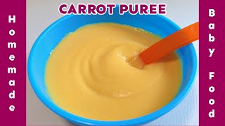 How to Make Carrot Puree  Homemade Baby Food  Starting from 6 months [upl. by Iviv]