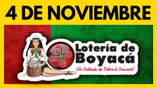 Resultados LOTERIA DE BOYACA Ultimo Sorteo Hoy 4 de NOVIEMBRE de 2023 de HOY 💫✅🔴 [upl. by Reld]