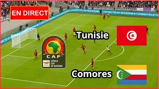 Tunisie vs Comores en direct Éliminatoires Coupe dAfrique Simulation de football Gameplay PC [upl. by Benyamin]