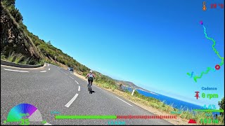 70 minute Indoor Cycling Workout Spain to South France Telemetry Display 4K Video [upl. by Asiluj]