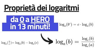 Tutto quello che devi sapere sulle proprietà dei logaritmi [upl. by Lleda]