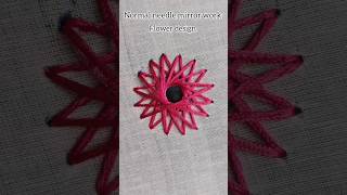 🪡Normal needle mirror work design for beginnershand embroidery embroideryyoutubevideoshorts [upl. by Comras]