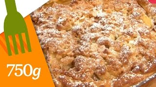 Recette de Tarte crumble aux pommes  750g [upl. by Drawoh636]