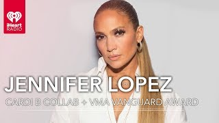 JLo Reacts Talks Cardi B Collab And Winning VMA Vanguard Award  Exclusive Interview [upl. by Mccarty474]