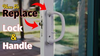 How To Replace Sliding Door Lock amp Handle Easy Simple Latch [upl. by Asirralc]