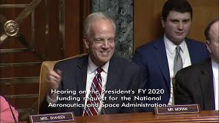 FY 2020 NASA Budget Request Senate Appropriations Subcommittee May 1 2019 [upl. by Ejrog]