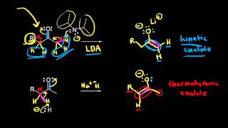 Kinetic and thermodynamic enolates  Alpha Carbon Chemistry  Organic chemistry  Khan Academy [upl. by Haas]