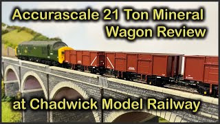 Accurascale 21 Ton Mineral Wagon and Couplings Review at Chadwick Model Railway  217 [upl. by Eyak]