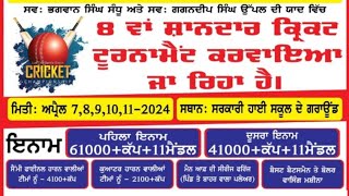 LIVE COSCO CRICKET CUP PIND GEHLA BARNALA 3RD POOL DAY LIVE [upl. by Colene]