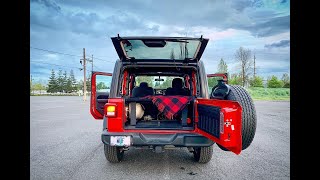 DIY 2018 Jeep Wrangler JL 2 Door Sleeping and Storage Platform [upl. by Ynohtnaleahcim]