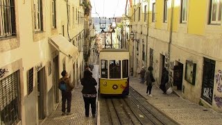 Lisboa Ascensor da Bica Lisbon Elevador da Bica Funicular [upl. by Pincas943]