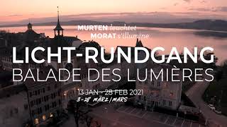 Murten LichtRundgang Rückblick 2021  Balade des Lumières de Morat 2021 rétrospective [upl. by Yesteb]