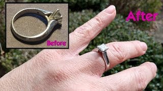 Shine and Polish a Platinum Diamond Ring with a Dremel Rotary Tool [upl. by Torrin]