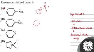 Resonance stabilized cation is [upl. by Davina]