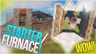 The ONLY StarterFurnace Base You Need To Know SOLO  Rust Base Building [upl. by Ahsyen]