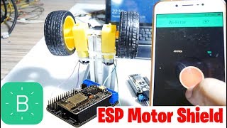 NodeMCU Motor Shield L293D for ESP12E  Blynk [upl. by Ahseekan22]