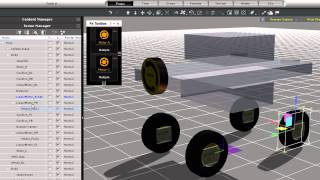 iClone5 Tutorial  Physics Toolbox 4WD Assembly [upl. by Arabel]