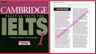 IELTS Cambridge 1 reading 23 analysis  Tourism [upl. by Arrak]