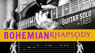 BOHEMIAN RHAPSODY Guitar Solo Lesson  QUEEN with Tabs [upl. by Buffum880]