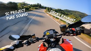 Easy morning ride  Ducati Hypermotard 950 SC PROJECT DECAT  QUICKSHIFTER [upl. by Goeger699]