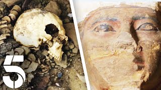 Ancient Mummy Found Inside Undiscovered Pyramid  Egyptian Tomb Hunting  Channel 5 AncientHistory [upl. by Evita734]