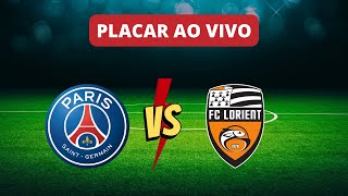 Placar Ao Vivo PSG x Lorient  Campeonato Francês campeonatofrancês [upl. by Nilkoorb]