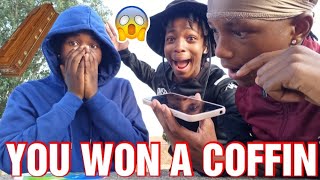 YOU WON A COFFIN PRANK😂🌟🏆MUST WATCH🤯THREATENED [upl. by Atiran]