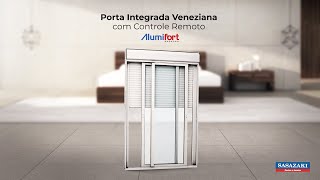 Porta Integrada Veneziana com Controle Remoto  Sasazaki [upl. by Ailemor]