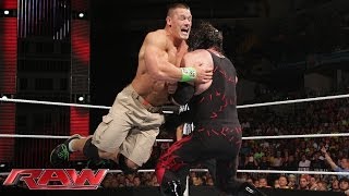 John Cena vs Kane Raw June 2 2014 [upl. by Kato439]