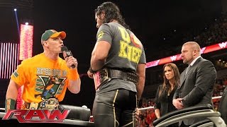 John Cena vs Seth Rollins Contract Signing Raw Aug 17 2015 [upl. by Assili]