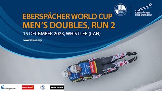 RELIVE  Mens Doubles Run 2  EBERSPÄCHER Luge World Cup  Whistler CAN [upl. by Breh]