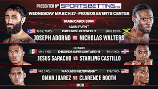 Live on ProboxTV  Joseph Adorno VS Nicolas Walters [upl. by Okoyik]